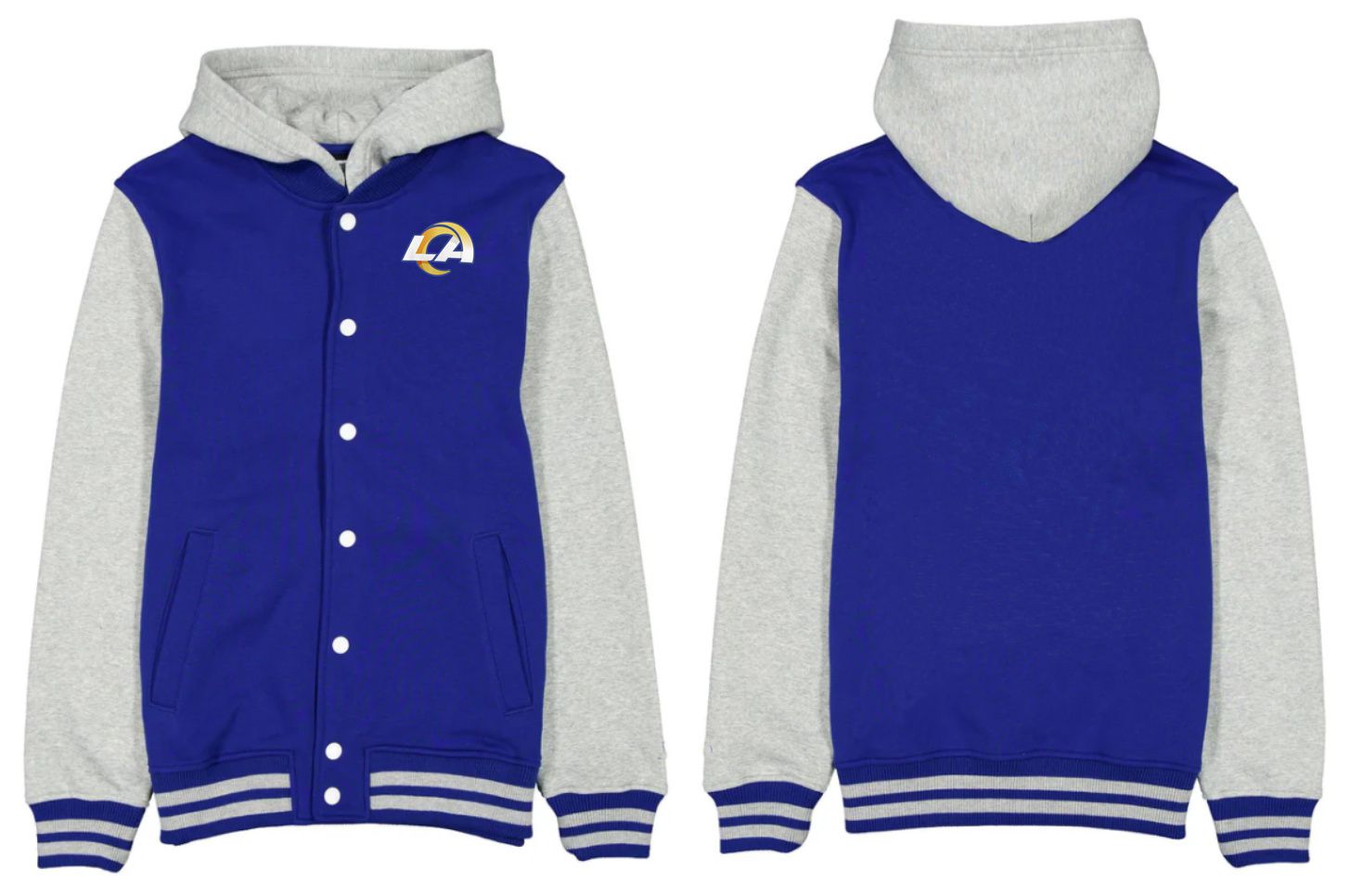 Men 2026 NFL Los Angeles Rams  jacket hoodie Blue 01->los angeles rams->NFL Jersey